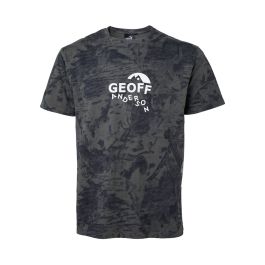 GEOFF ANDERSON Organic T-Shirt black/leaf mit weißem Logo