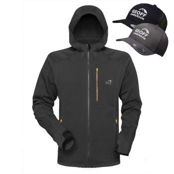 Geoff Anderson Set Hoodie 3 schwarz + Trucker Kappe grau oder schwarz gratis