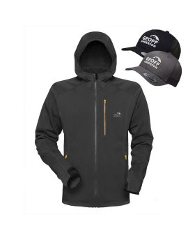 Geoff Anderson Set Hoodie 3 schwarz + Trucker Kappe grau oder schwarz gratis